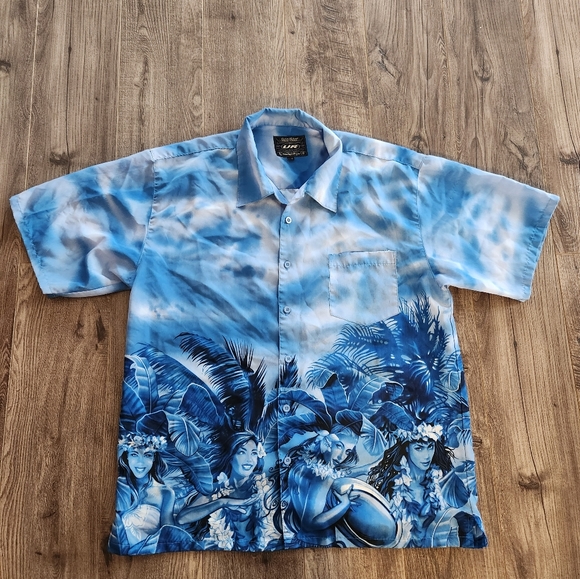 Hawaiian Girl Button-Up Shirt - Picture 1 of 5